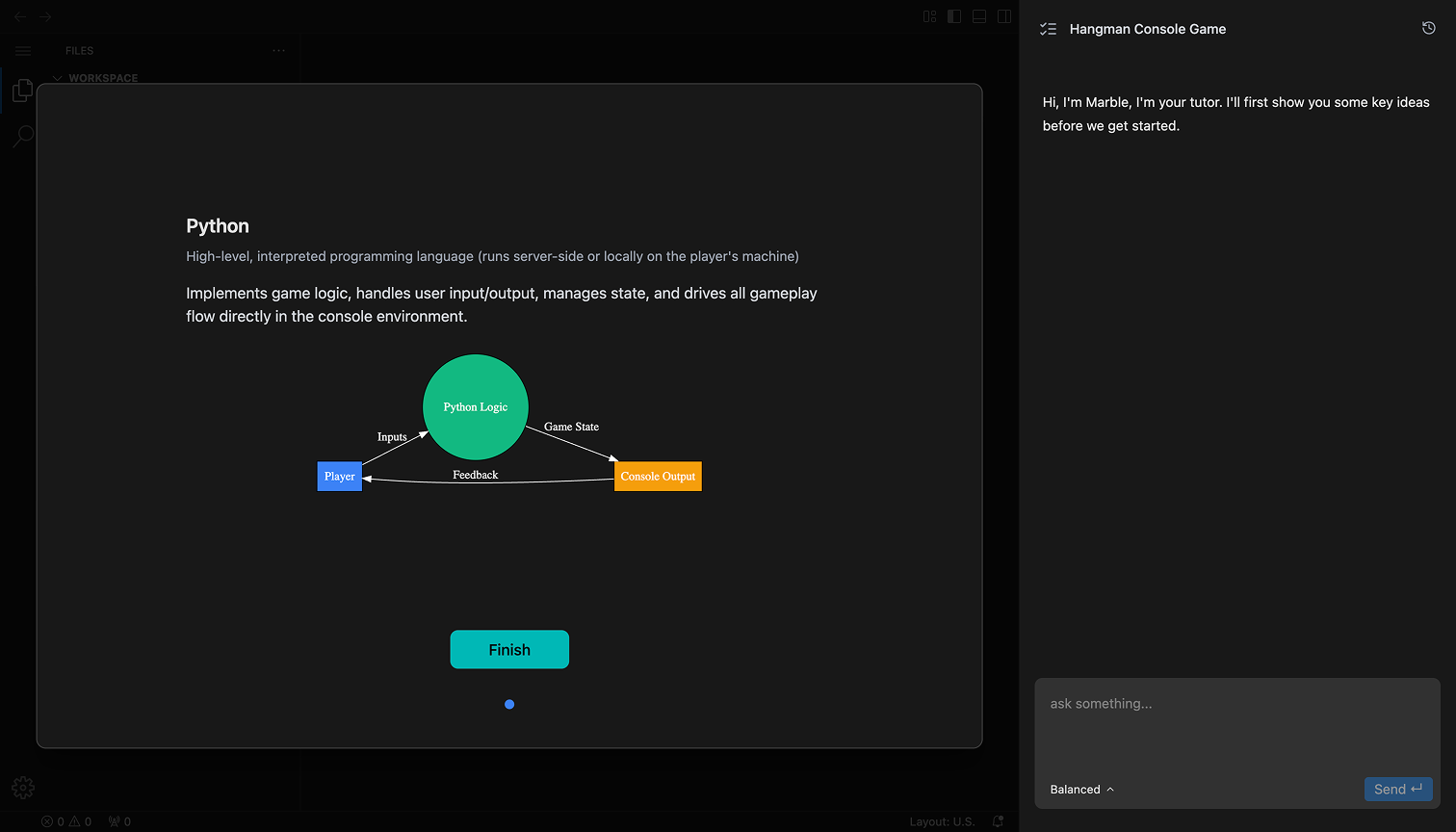 Concepts in context interface showing learning explanations